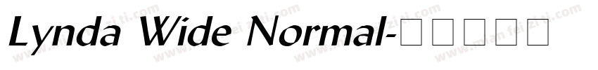 Lynda Wide Normal字体转换